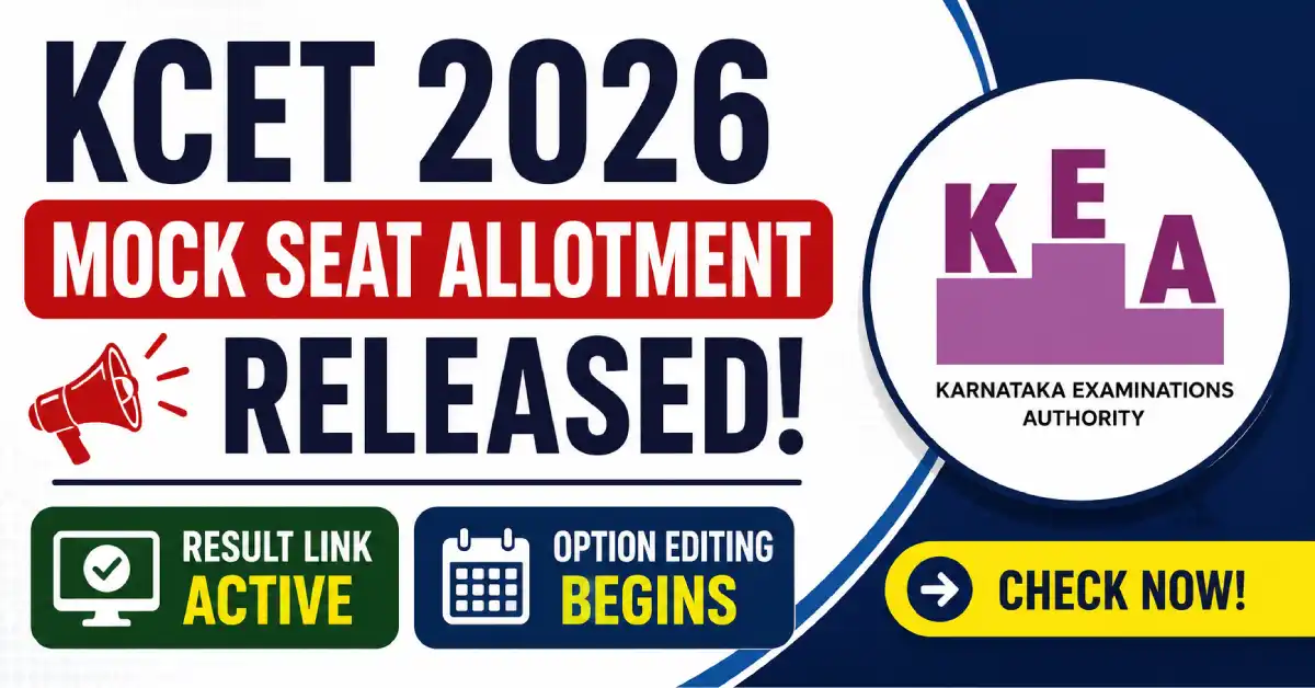 KCET 2026 Mock Seat Allotment Released