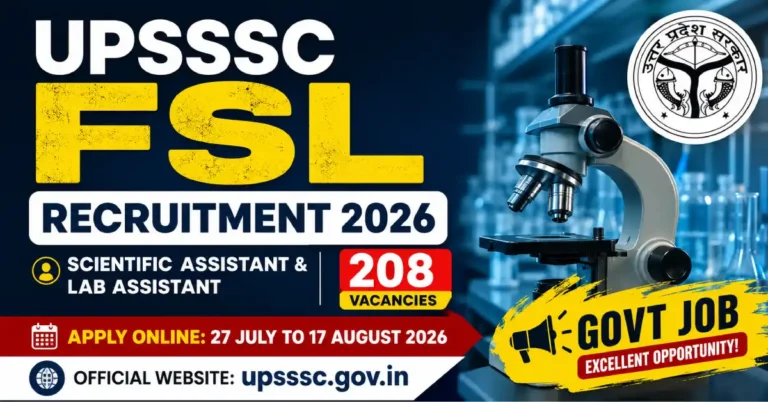 UPSSSC FSL Recruitment 2026
