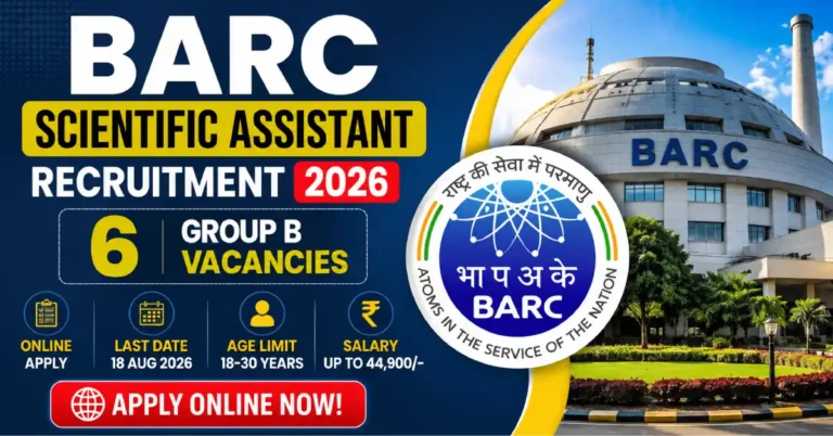 BARC Scientific Assistant Recruitment 2026