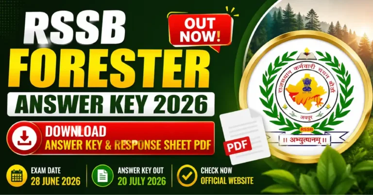 RSSB Forester Answer Key 2026