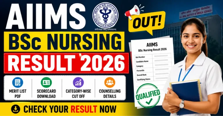 AIIMS BSc Nursing Result 2026