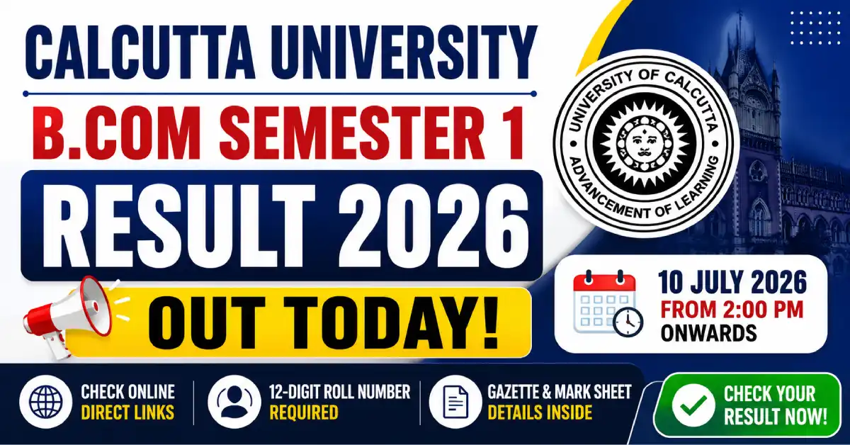 Calcutta University B.Com Semester 1 Result