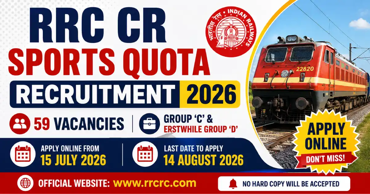 RRC CR Sports Quota Recruitment 2026