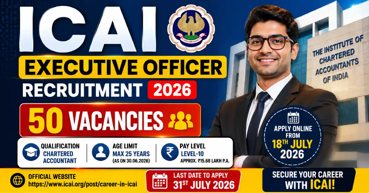 ICAI Executive Officer Recruitment 2026