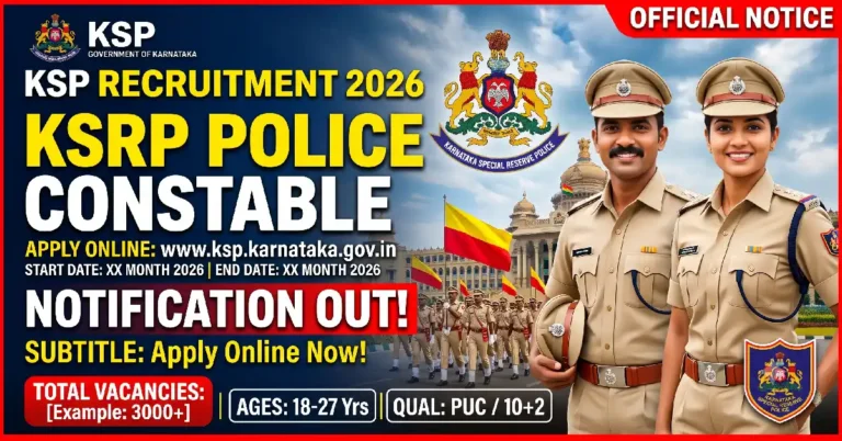 KSRP Police Constable Recruitment 2026