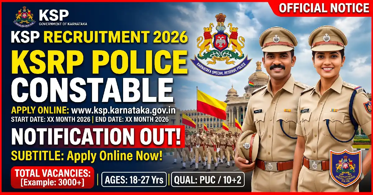 KSRP Police Constable Recruitment 2026