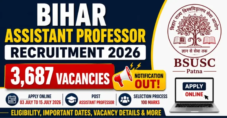 Bihar Assistant Professor Recruitment 2026