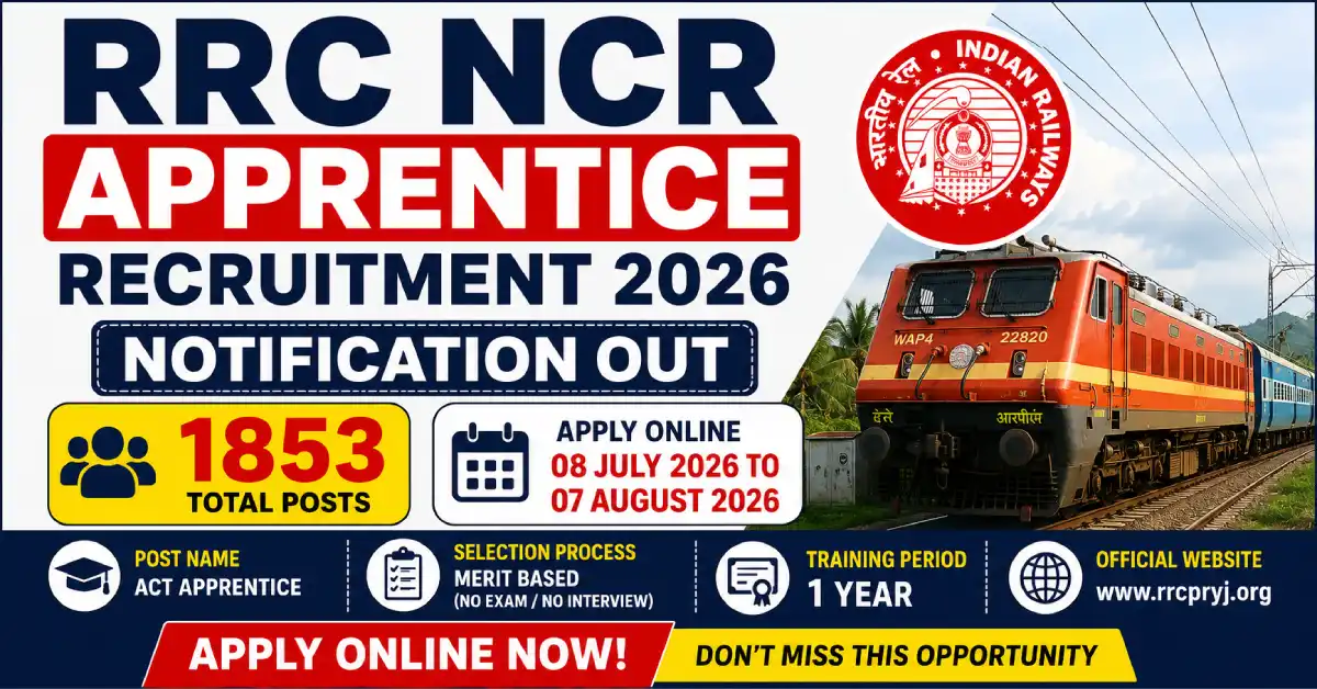 RRC NCR Apprentice Recruitment 2026