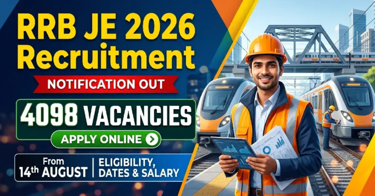 RRB JE Recruitment 2026