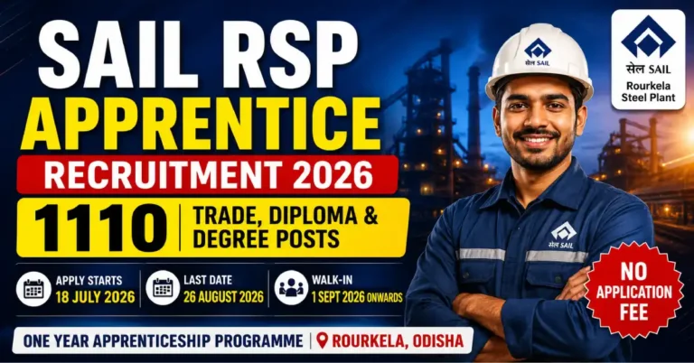 SAIL RSP Apprentice Recruitment 2026