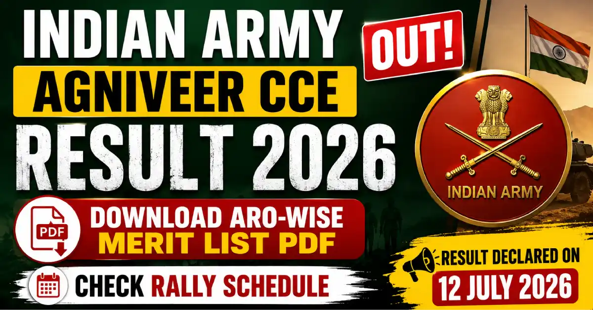Indian Army Agniveer CCE Result 2026