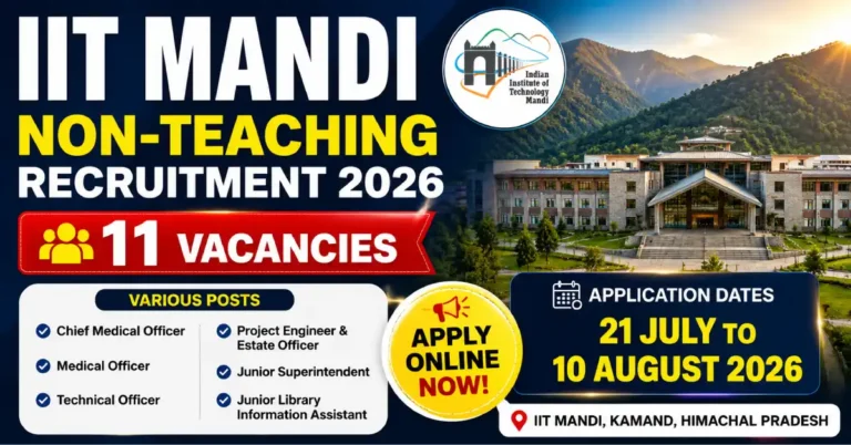 IIT Mandi Non-Teaching Recruitment 2026