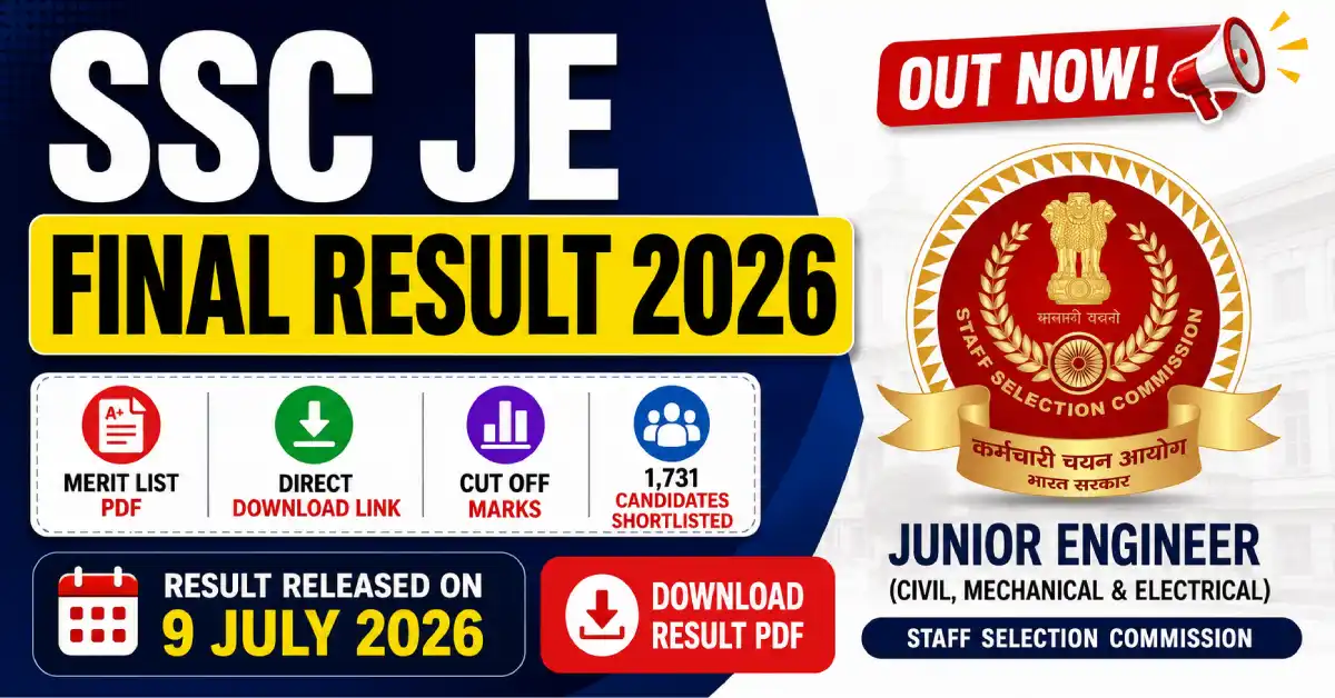 SSC JE Final Result 2026