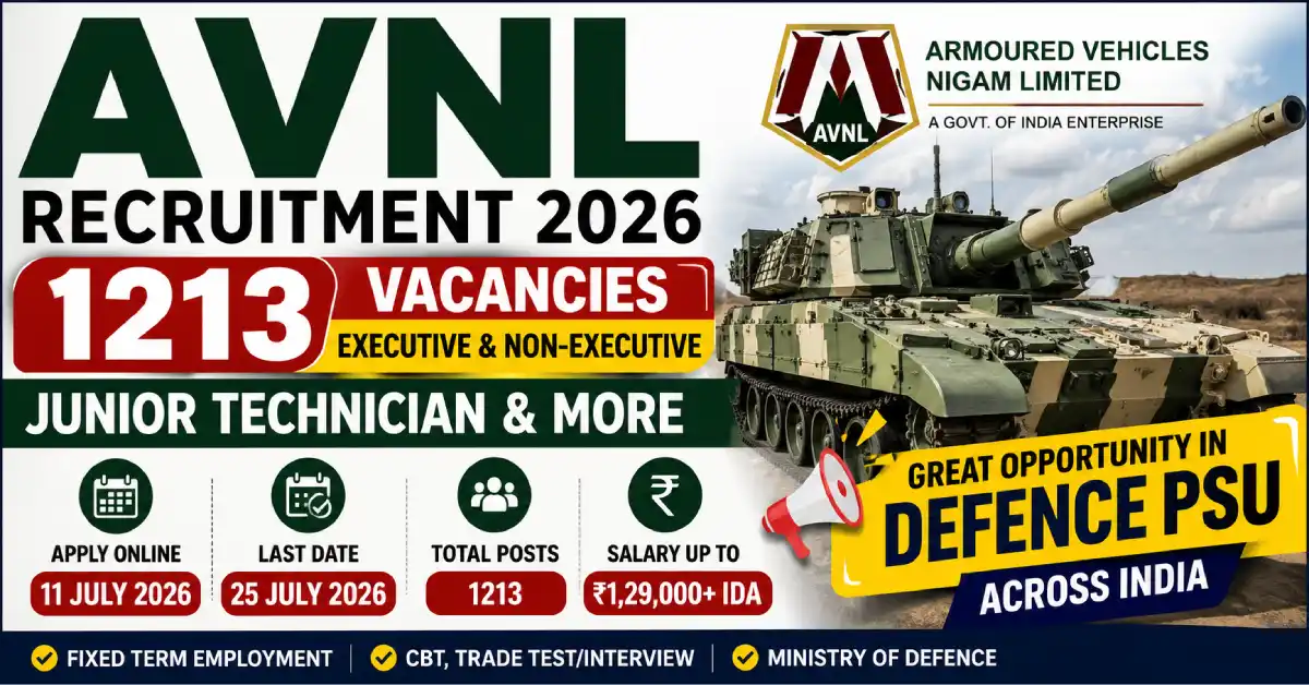 AVNL Recruitment 2026