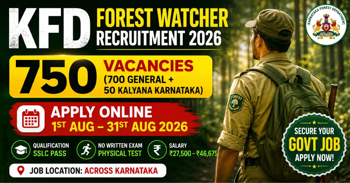 KFD Forest Watcher Recruitment 2026