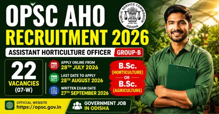 OPSC AHO Recruitment 2026