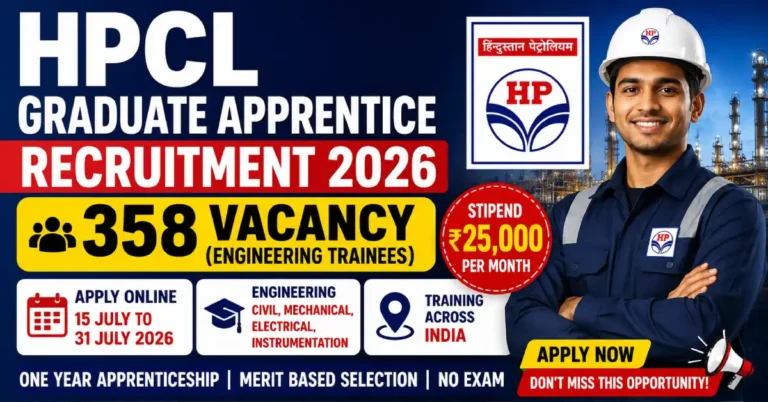 HPCL Graduate Apprentice Recruitment 2026