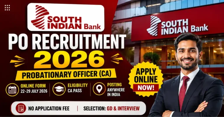 South Indian Bank PO Recruitment 2026