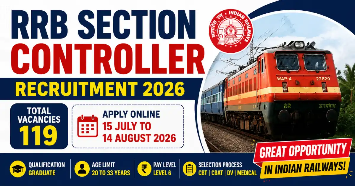 RRB Section Controller Recruitment 2026
