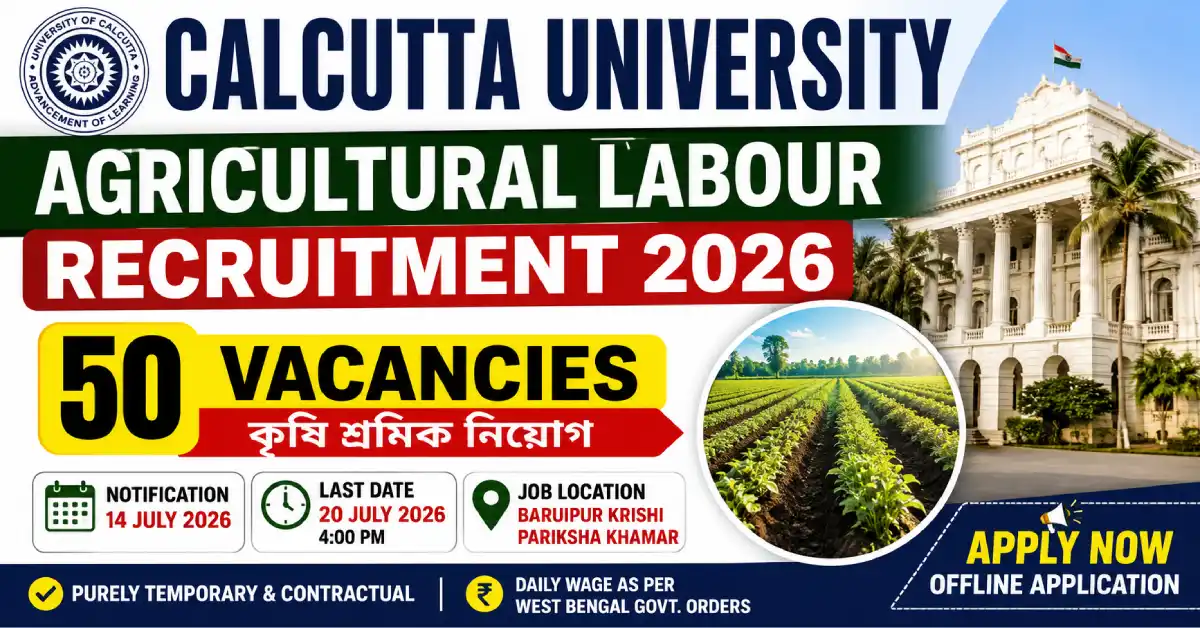 Calcutta University Agricultural Labour Recruitment