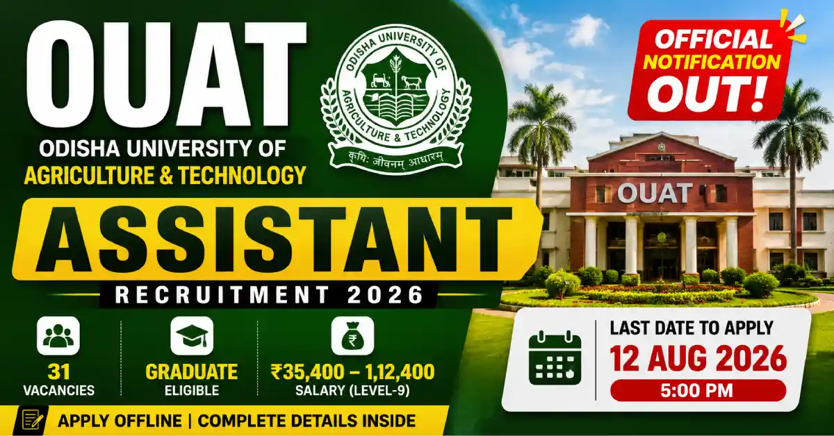 OUAT Assistant Recruitment 2026