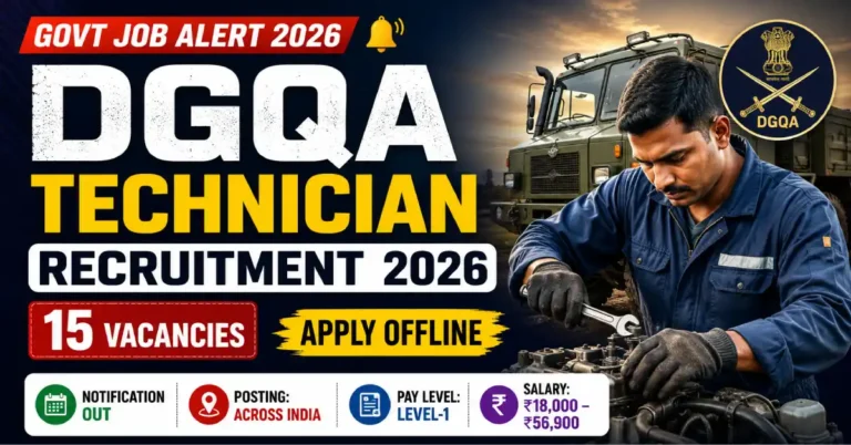 DGQA Technician Recruitment 2026