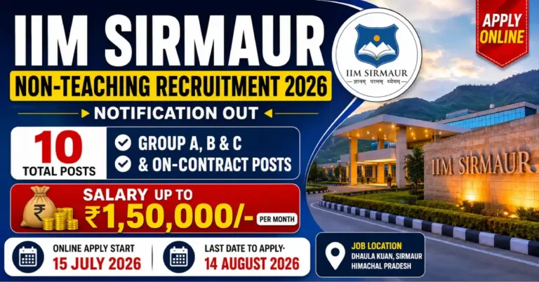 IIM Sirmaur Non-Teaching Recruitment 2026